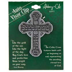 Irish Prayer Cross Visor Clips