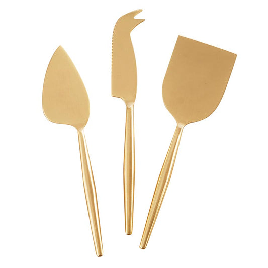 Cheese Set - Matte Gold