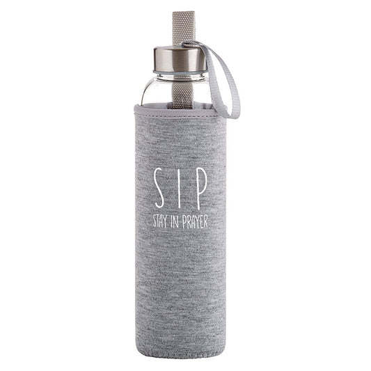 SIPS Water Bottle Cover - Grey Stay in Prayer