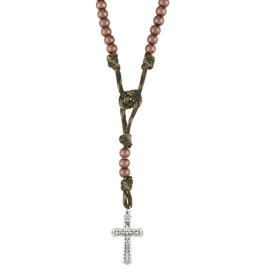 Paracord Camouflage Rosary - Jungle Green