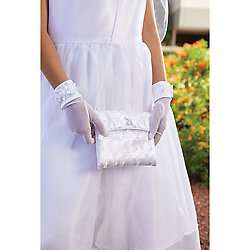 First Communion Chalice Brocade Purse w/ Snap Closure