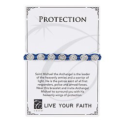 Live Your Faith - Protection Bracelet - Dark Blue