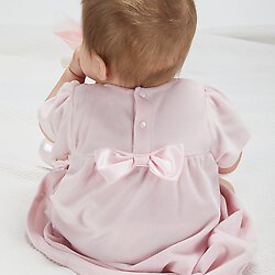 Velour Dress - Blush, 6-12 months