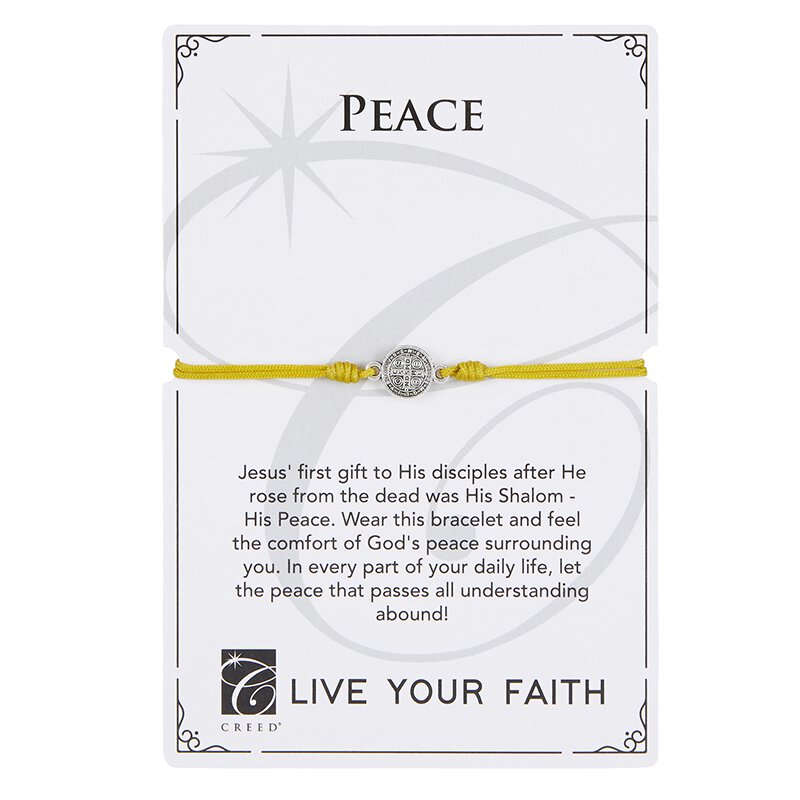 Live Your Faith - Peace Bracelet - Gold