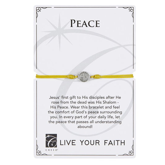 Live Your Faith - Peace Bracelet - Gold