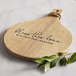 Cardboard Wood Paddle Cheese Board Set - Bless this Home