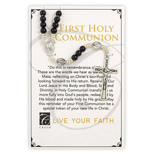 Creed® First Communion Rosary - Black