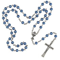 First Communion Chalice Rosary - Blue