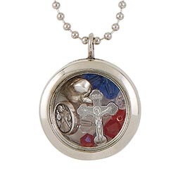 Divine Mercy Floating Locket Pendant