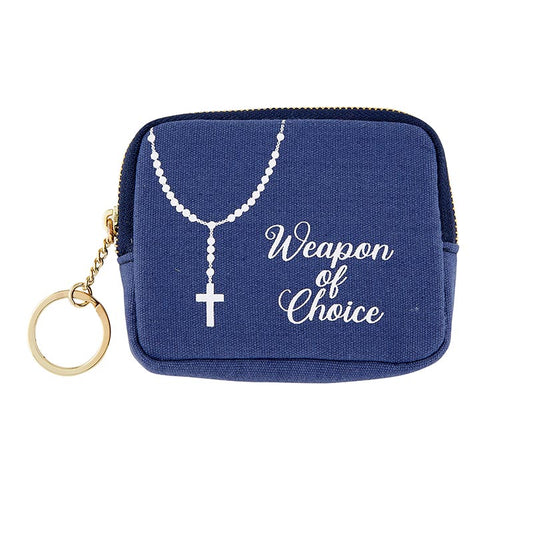 Rosary Case - Key Chain Blue