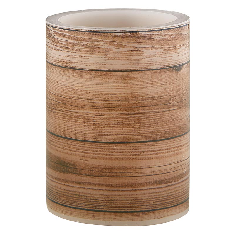 LED Candle - Small - Light Wood