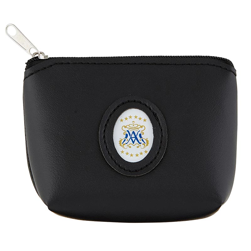 Rosary Case with Medallion - Black