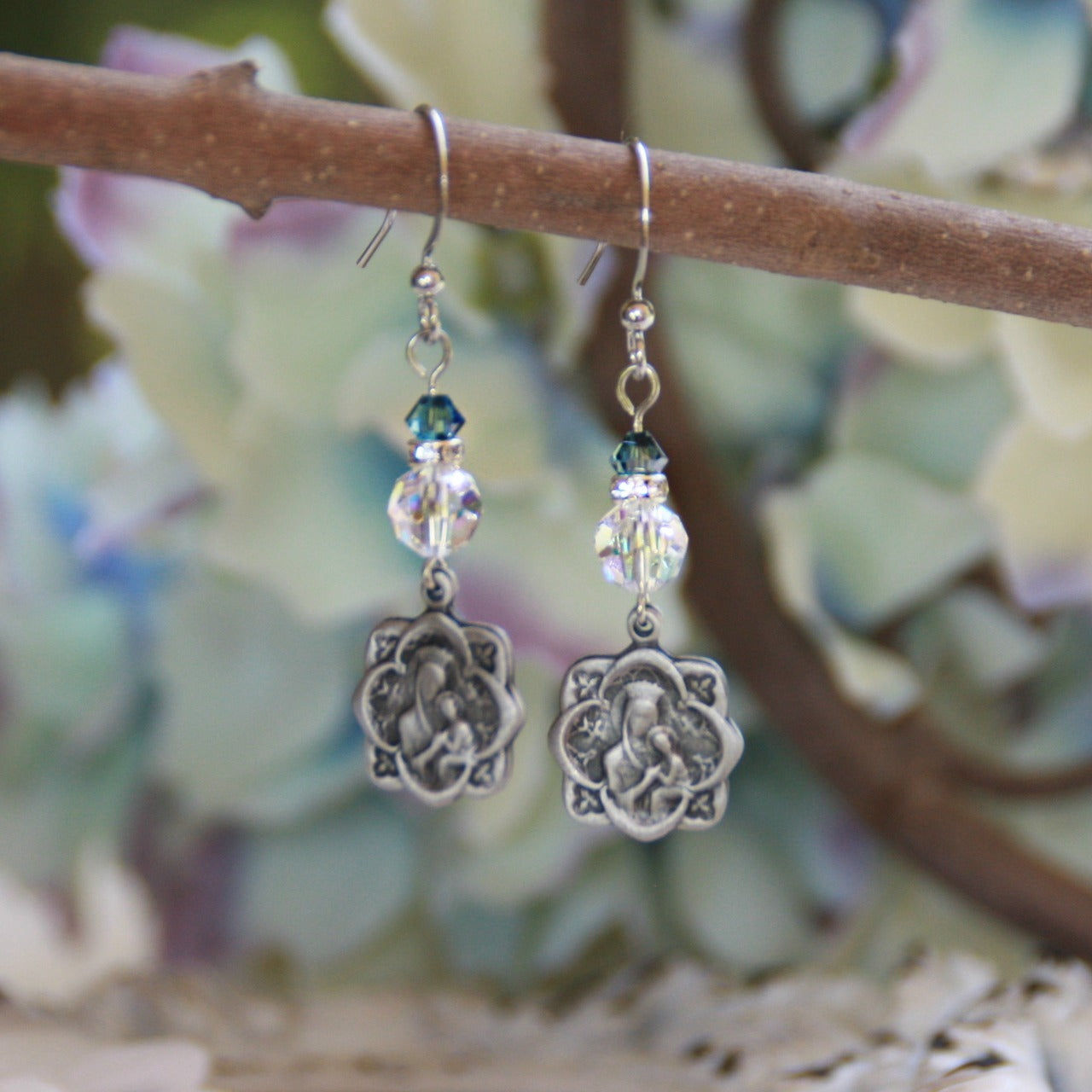 Mary Medal Elegant Earrings