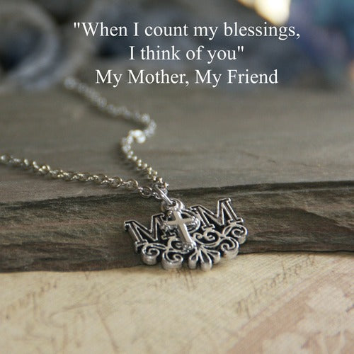 Mom Cross Necklace