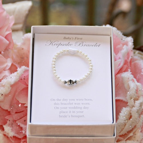 Top Selling Baby's First Keepsake Bracelet Glass Pearls