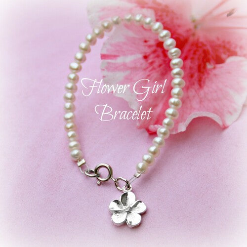 Flower Girl Freshwater Pearl Bracelet 5"