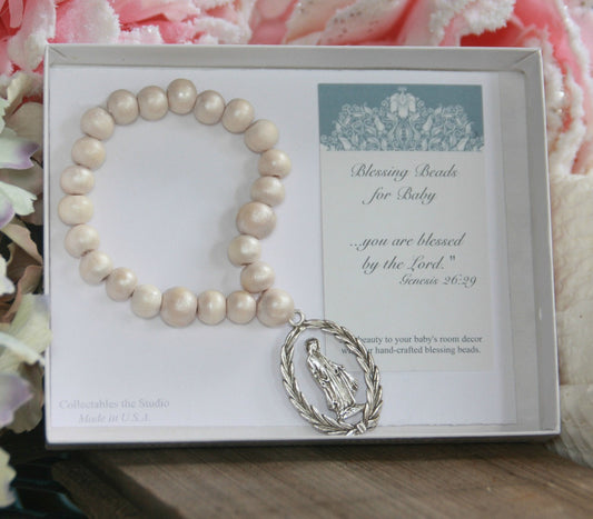 Blessing Beads for Baby Blessed Mother Mary