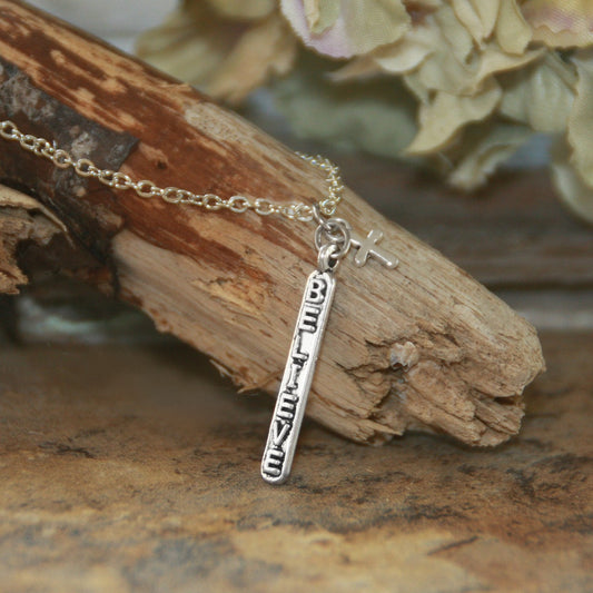 Believe Dainty Cross Necklace