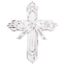 Face To Face Wood Cross - White