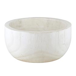 Paulownia Wood Serving Bowl - Charcoal or White