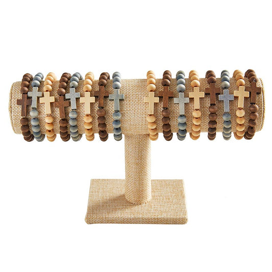 Wood Bead Bracelet- Dark Brown