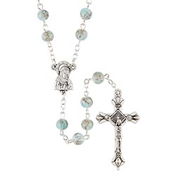Grey Marble Bead Rosary