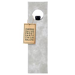 Vegan Leather Wine Bag - Grey