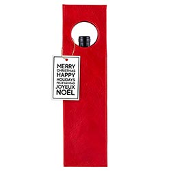 Vegan Leather Wine Bag - Red