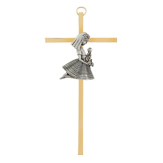 First Communion Girl Cross