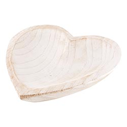 Paulownia Heart Bowl - White