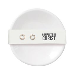 Ceramic Ring Dish & Earrings - Complete in Christ