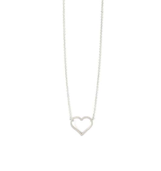 Petite Brushed Open Heart