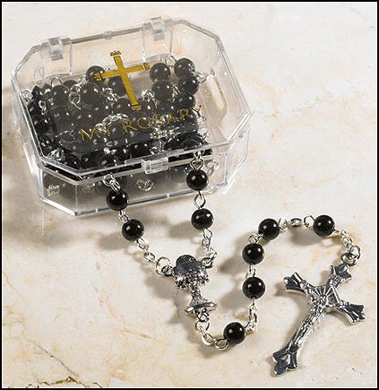 Sacramental Rosary - FC Black imitation pearl