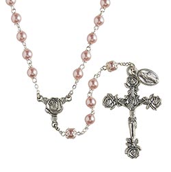 Swarovski Pink Lock-Link Rosary