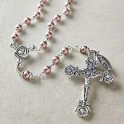 Swarovski Pink Lock-Link Rosary