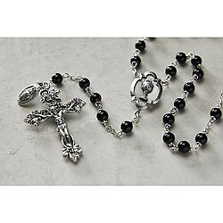 Heritage First Communion Rosary - Black