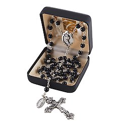 Heritage First Communion Rosary - Black