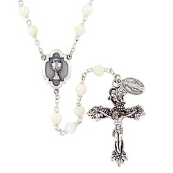 Heritage First Communion Rosary - White