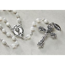 Heritage First Communion Rosary - White