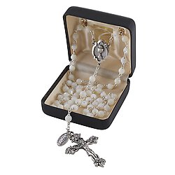 Heritage First Communion Rosary - White