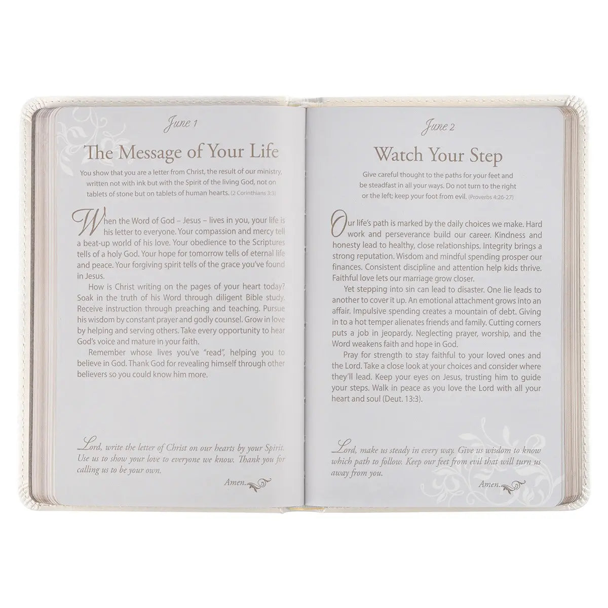 Mr. & Mrs. 366 Devotions for Couples White Faux Leather Devotional