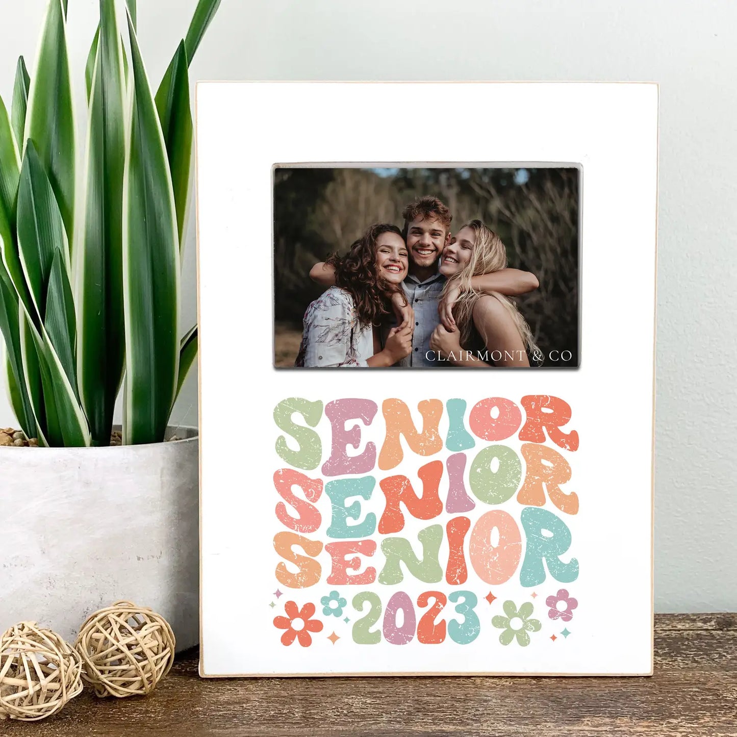 Retro Senior, Graduation Gift, Wooden Frame