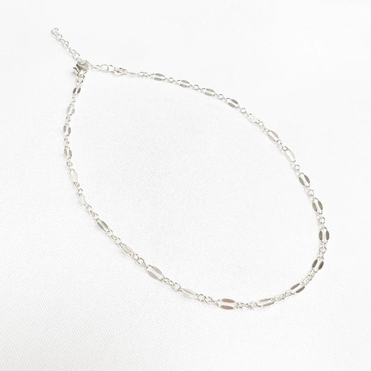 Sweet Escape Dapped Sequin Sterling Silver Anklet