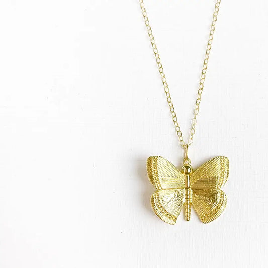 Mariposa Butterfly Necklace Gold Filled