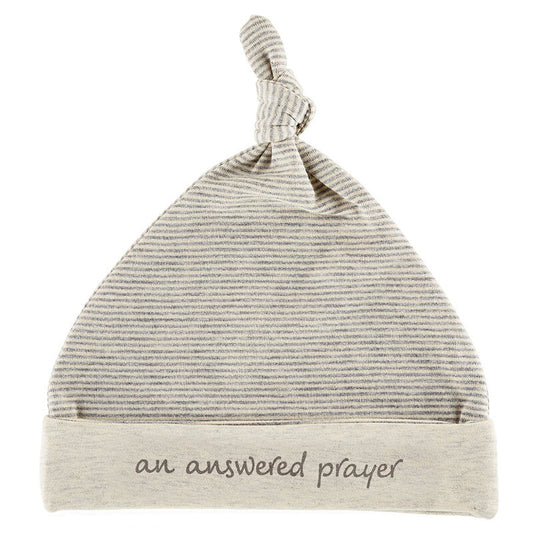 Cap - Cream/Grey - Answered Prayer, Newborn