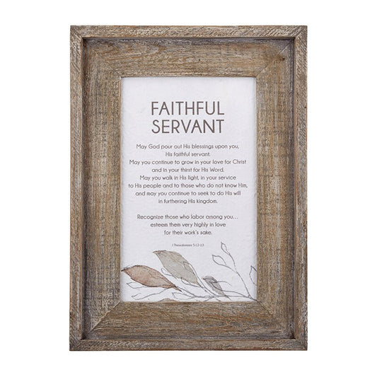 Pastor Appreciation Wall Art-Framed - Faithful Servant