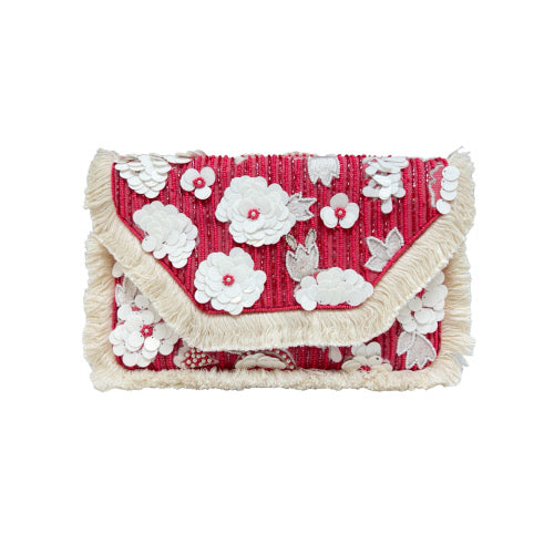 RHUBARB SEQUIN FLOWER BAG