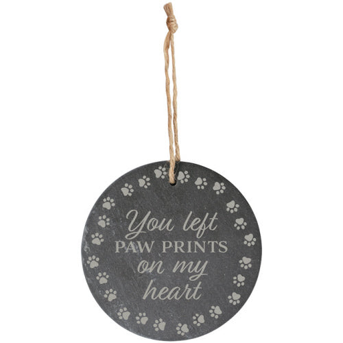 Pawprints Slate Ornament