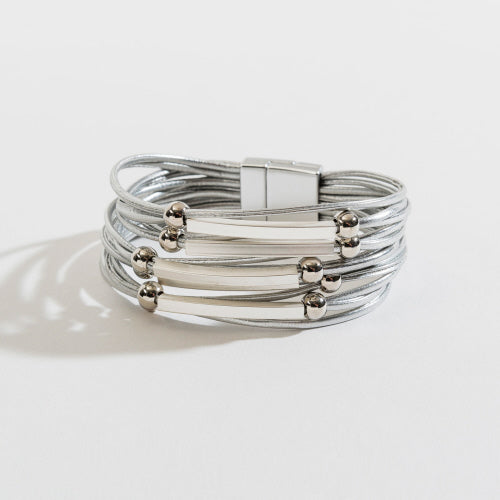 Silver Metalic Zig Zag Bracelet