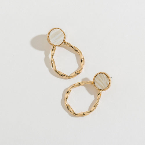 Animal print oval drop